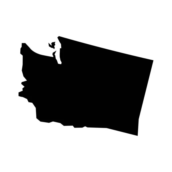 Een Kaart Uit Washington Washington Silhouet Kaart Pictogram — Stockvector