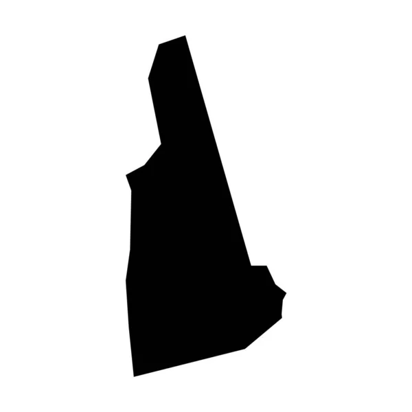 Χάρτης Νιου Χάμσαϊρ Σιλουέτα Του Νιου Χάμσαϊρ Εικονίδιο Χάρτη — Διανυσματικό Αρχείο