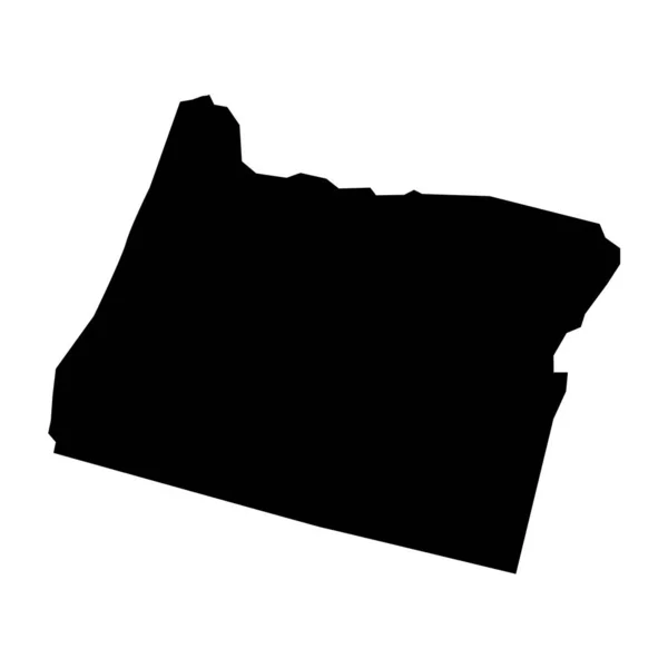 Oregonská Mapa Oregonská Silueta Ikona Mapy — Stockový vektor
