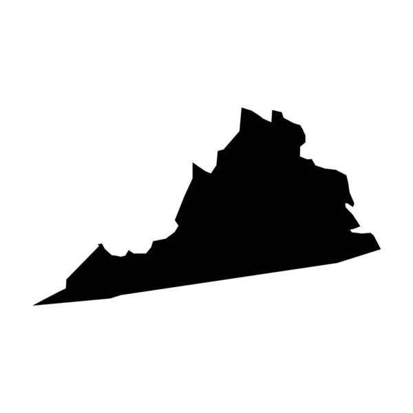 Χάρτης Βιρτζίνια Σιλουέτα Της Βιρτζίνια Εικονίδιο Χάρτη — Διανυσματικό Αρχείο