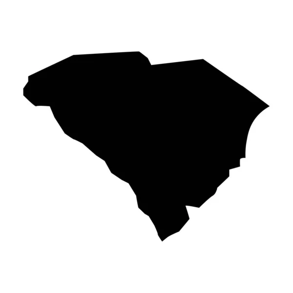Mapa Jižní Karolíny Jižní Karolína Silueta Ikona Mapy — Stockový vektor