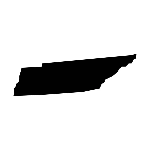 Mapa Tennessee Silueta Tennessee Icono Del Mapa — Vector de stock