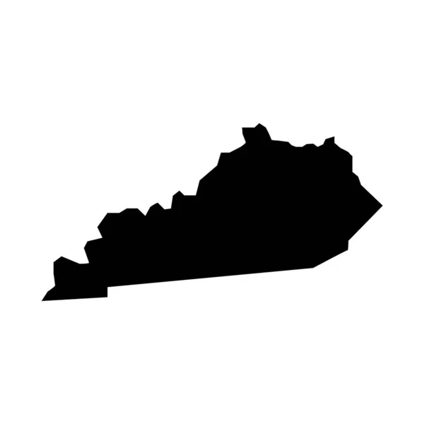 Mapa Kentucky Sílhueta Kentucky Mapa Ícone — Vetor de Stock