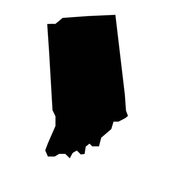 Mapa Indiana Silueta Indiana Icono Del Mapa — Vector de stock