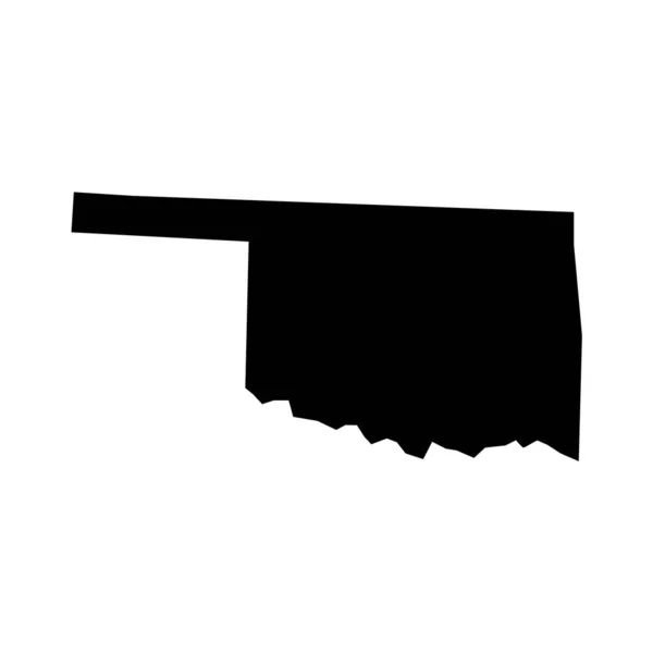 Mapa Oklahoma Silueta Oklahoma Icono Del Mapa — Vector de stock