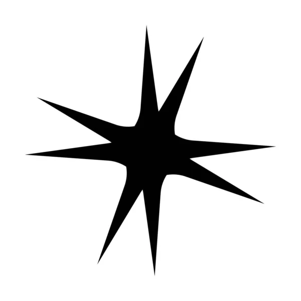 Shine Ikone Sauberer Stern Funkelnder Stern Elementdekoration — Stockvektor
