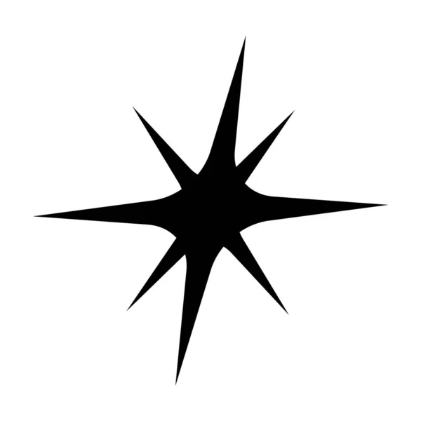 Icône Brillante Une Étoile Propre Étoile Brillante Elément Décoration — Image vectorielle