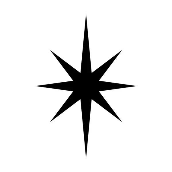 Shine Ikone Sauberer Stern Funkelnder Stern Elementdekoration — Stockvektor