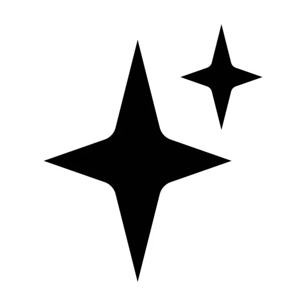 Shine Icon Clean Star Sparkle Star Element Decoration — Stock Vector