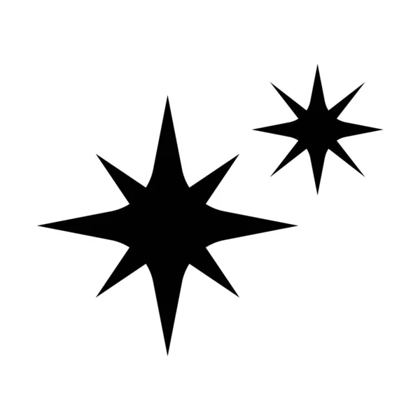 Svítící Ikona Čistá Hvězda Jiskřivá Hvězda Prvek Dekorace — Stockový vektor