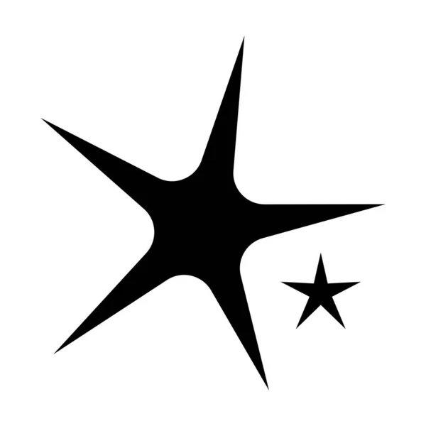Ikon Bersinar Bintang Bersih Bintang Berkilau Dekorasi Elemen - Stok Vektor