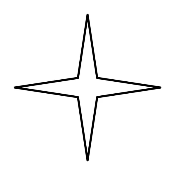 Lys Ikonen Linjär Stil Gniststjärna Elementets Dekoration — Stock vektor
