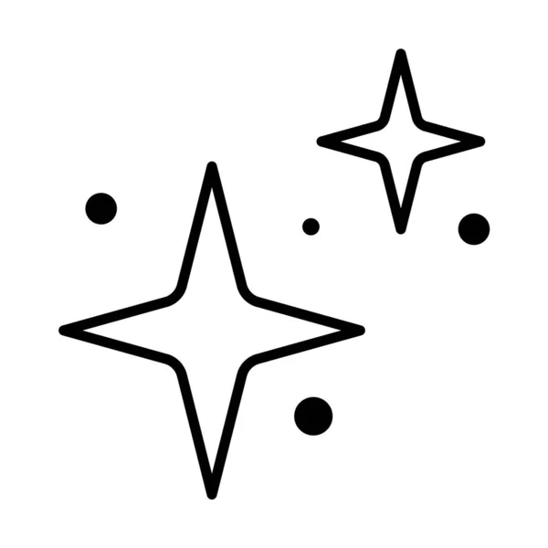 Icono Brillante Estilo Lineal Una Estrella Brillante Elemento Decoración — Vector de stock