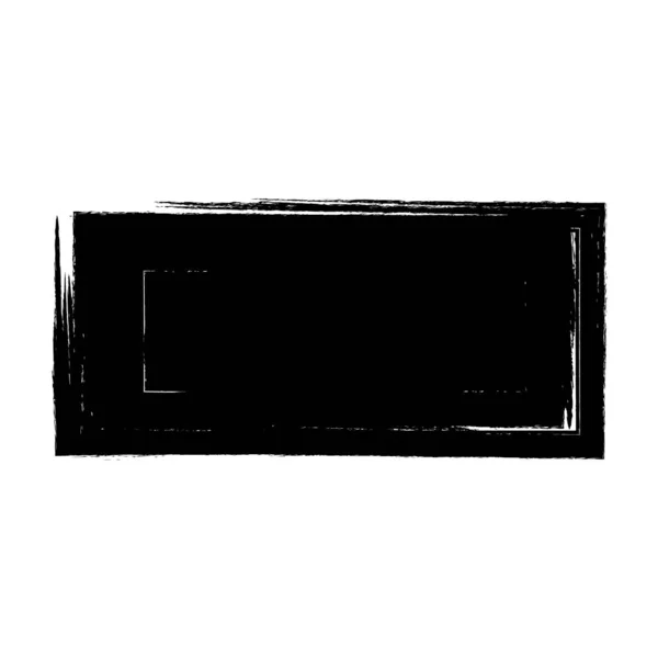 Pincelada Forma Rectángulo Estilo Grunge — Archivo Imágenes Vectoriales