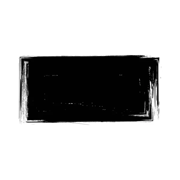 Coup Pinceau Forme Rectangulaire Style Grunge — Image vectorielle