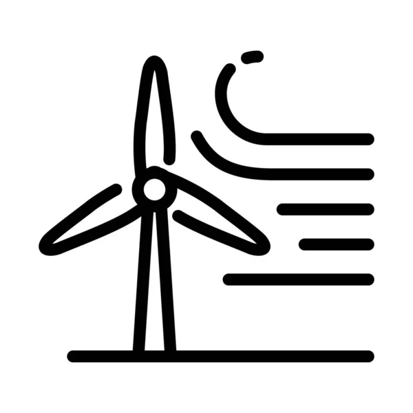 Turbina Wiatrowa Ikona Liniowa — Wektor stockowy