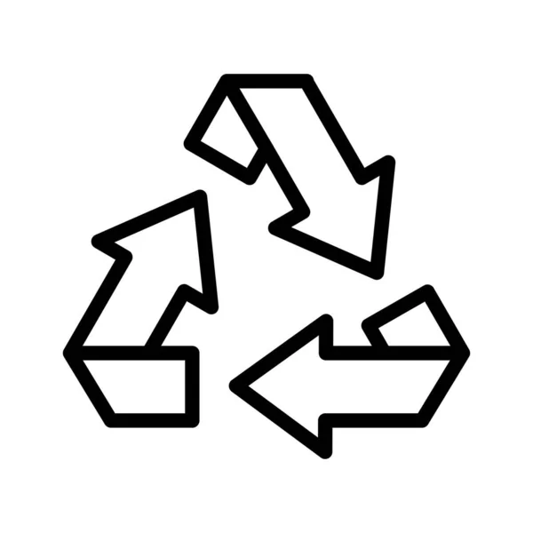 Recycling Symbol Linear Icon — Stock Vector