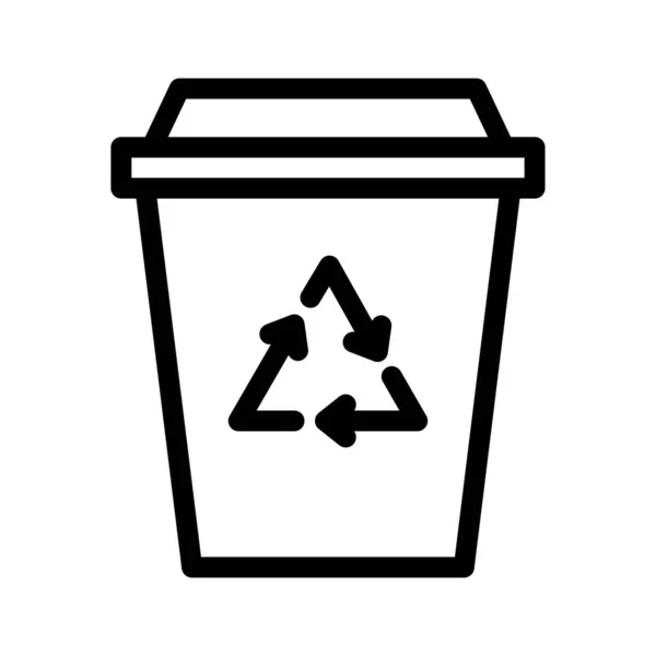 Organic Recycling Icon Linear Icon — Stock Vector