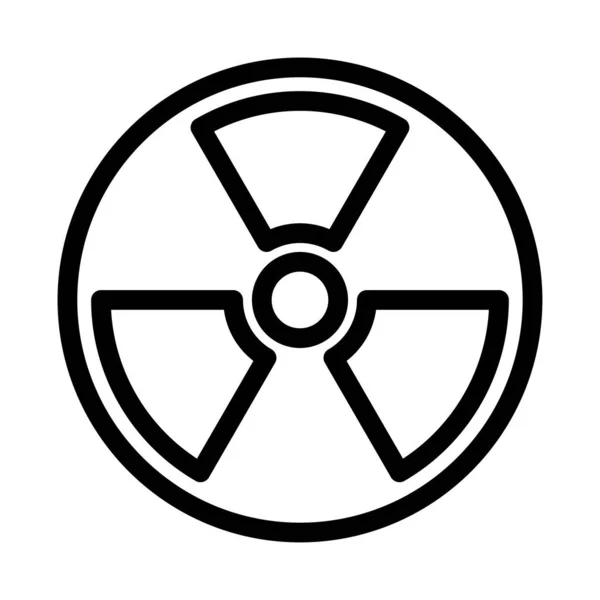 Kärnvapensymbol Radioaktiv Ikon Linjär Ikon — Stock vektor