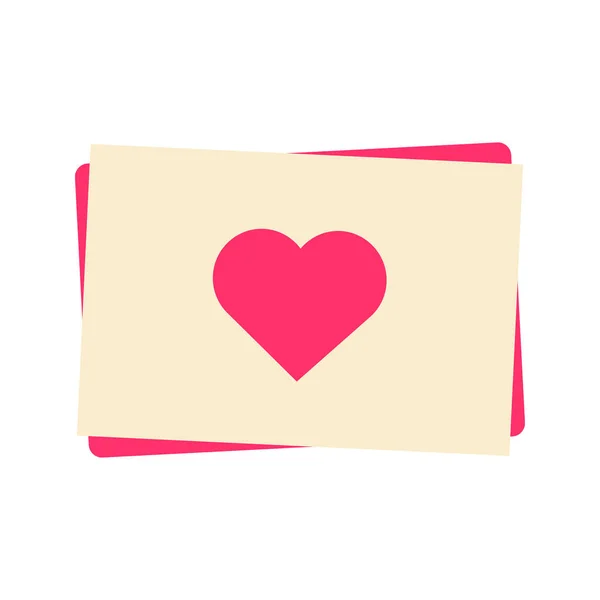 Aime Les Lettres Icône Décoration Romantique — Image vectorielle