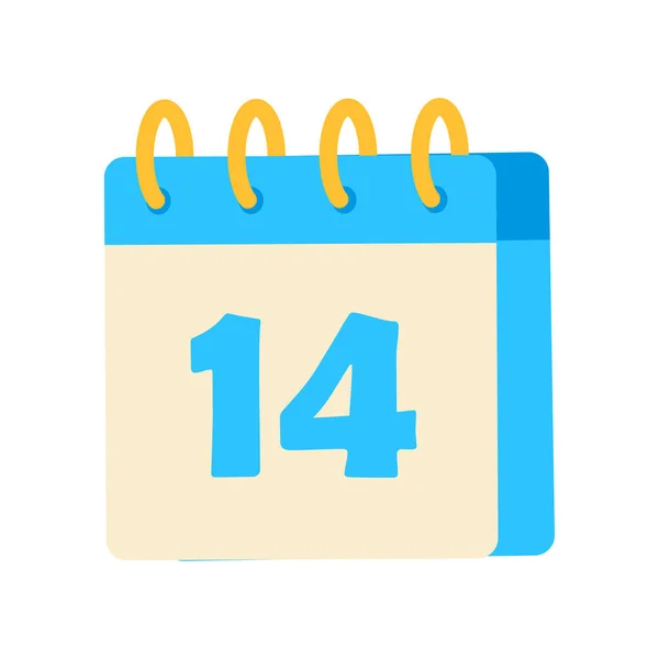 Calendar Day Icon Valentine Day Icon Number — Stock Vector