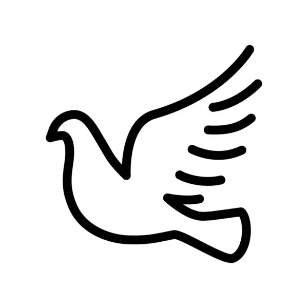 鳩線のアイコンを飛ぶ ロマンチックな装飾 — ストックベクタ