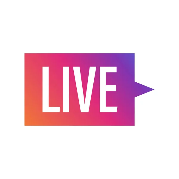 Schaltfläche Des Live Streams Farbe Des Live Icon Verlaufs — Stockvektor