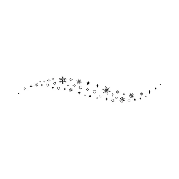 Des Flocons Neige Tordus Dans Vortex Conception Pour Bannière Festive — Image vectorielle