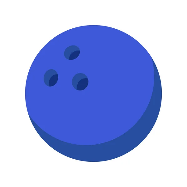 Icône Boule Bowling Icône Plate — Image vectorielle