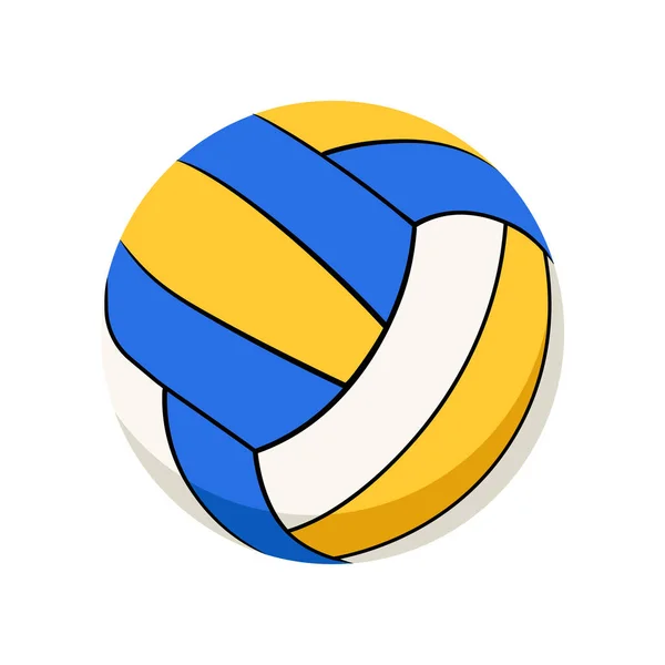 Bola Voleibol Colorida Ícone Plano —  Vetores de Stock