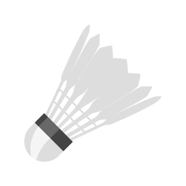 Badminton Racket Icoon Vlakke Stijl — Stockvector