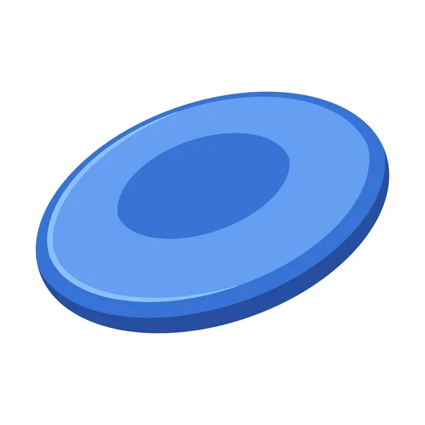 Ikona Modrého Létajícího Disku Plochý Styl — Stockový vektor