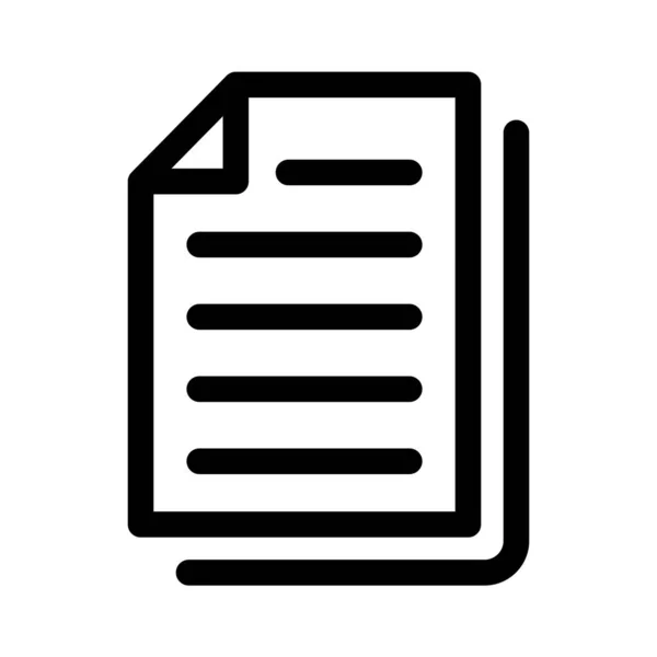 Значок Документа Значок Файла Линейный Символ — стоковый вектор