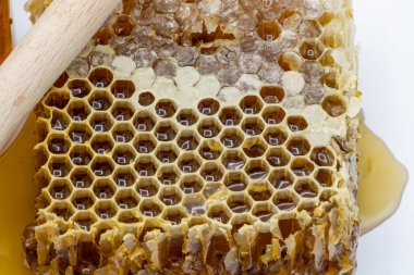 Bal peteğini bal ve bal ile kapat.