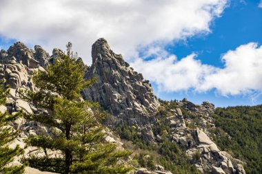Pedriza doğal parkının panoramik görüntüsü