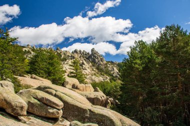 Pedriza doğal parkının panoramik görüntüsü