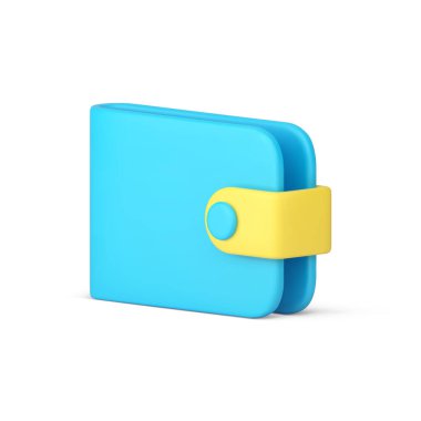 Cüzdan finansal bankacılık para ödeme alışveriş yönetimi muhasebe dengesi 3d gerçekçi vektör illüstrasyonu. Gelir kazancı mevduat yatırım ekonomisi zenginlik iş faturası dengesi