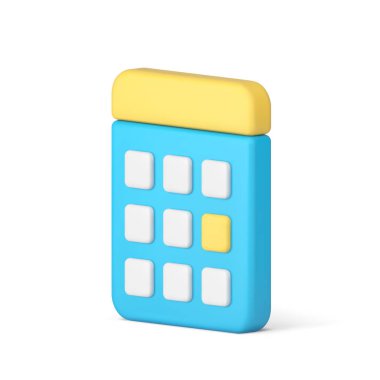 Hatırlatma zamanı atama zamanı izometrik rozet 3d gerçekçi vektör illüstrasyonunu ayarla. Takvim uyarısı uygulaması siber uzay veri işaretleyici önemli olay tatil toplantısı