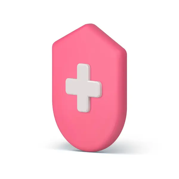 Pharmacy Immune System Pink Healthcare Treatment Isometric Badge Icon Realistic Stockvektor