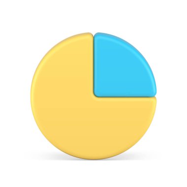 Çizelge turtası diyagramı iş istatistik muhasebesi 3D ikon gerçekçi vektör illüstrasyonunu analiz ediyor. Parça bilgi şeması ile yuvarlak grafik veri indeksi rapor hesaplaması