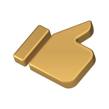 Altın başparmak iyi şans başarısı, pozitif karar, 3D yer değiştiren gerçekçi vektör illüstrasyonu. Parmak destekli insan eli en iyi geri bildirim önerisi değiştirilmiş rozet