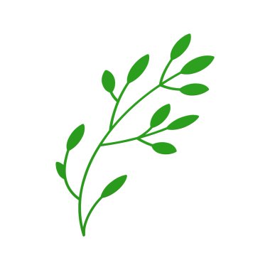 Yeşil ağaç dalı kıvrımlı kök verimli organik yapraklar eko biyobotanik çevre 3D ikon gerçekçi vektör çizimi. Yeşillik doğal ekoloji İlkbahar bitkisel orman bahçesi çiçek mevsimi