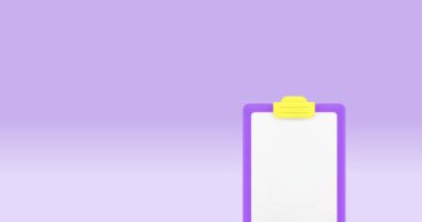 Zaman yönetimi verimliliği verimli planlama görevi üç boyutlu simge animasyonunu tamamladı. Çalışma süreci organizasyonu son teslim tarihi başarı optimizasyonu liste panosu kontrol işareti yapmak için