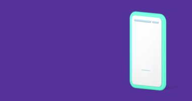 Çevrimiçi kart ödeme akıllı telefon bankacılık başvurusu başarılı mali işlem makbuzu 3d simge animasyonu. İnternet banka servisi siber uzay alışveriş merkezi siparişi. Mal satın al.