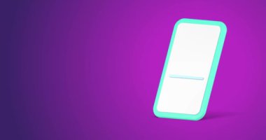 Gelen yeni ileti kutusuna gelen e-posta akıllı telefon uygulaması 3D simge canlandırması. Elektronik posta kutusu, web bildirimi, cep telefonu uygulaması iletişim teknolojisi.