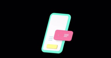 Akıllı telefon uygulaması 3D alfa kanallı simge animasyonunu arama işi. Veri yönetimi şeması planlama cep telefonu analizi hesap denetleme teknolojisi