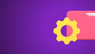 Dijital belge dizini depolama bulutu yedekleme rezervi kopyalama optimizasyonu 3d simge vektör illüstrasyonu. Elektronik arşiv bilgileri katalog veritabanı yönetim organizasyonu web yönetimi