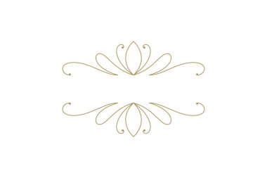 Vintage süsleme metni ayırıcı filigran kaligrafik vektör çizimi. Metin dekorasyonu için klasik geliştirme ayırıcısı. Sertifika diploması veya düğün davetiyesi için dekoratif tasarım ögesi