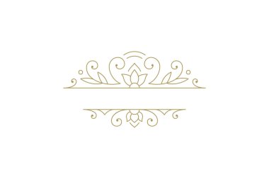 Vintage süsleme metni ayırıcı filigran kaligrafik vektör çizimi. Metin dekorasyonu için klasik geliştirme ayırıcısı. Sertifika diploması veya düğün davetiyesi için dekoratif tasarım ögesi