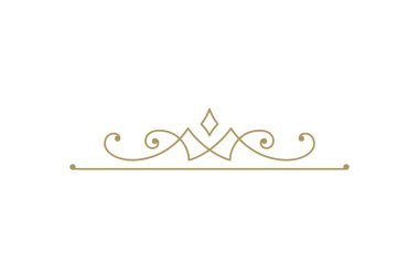 Vintage süsleme metni ayırıcı filigran kaligrafik vektör çizimi. Metin dekorasyonu için klasik geliştirme ayırıcısı. Sertifika diploması veya düğün davetiyesi için dekoratif tasarım ögesi